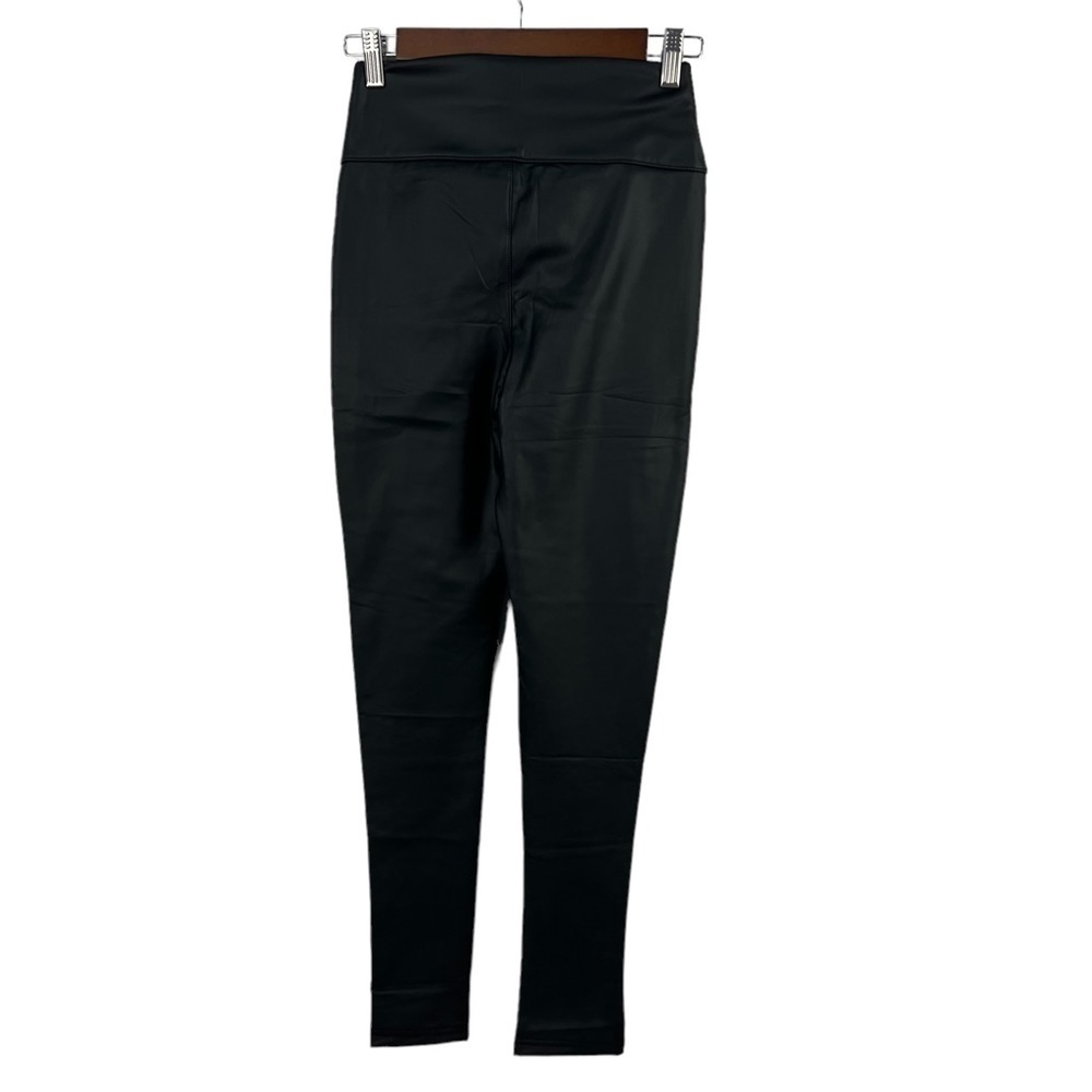 az, FAUX LEATHER BLACK LEGGINGS, NEW WITH TAGS - Picture 4 of 7